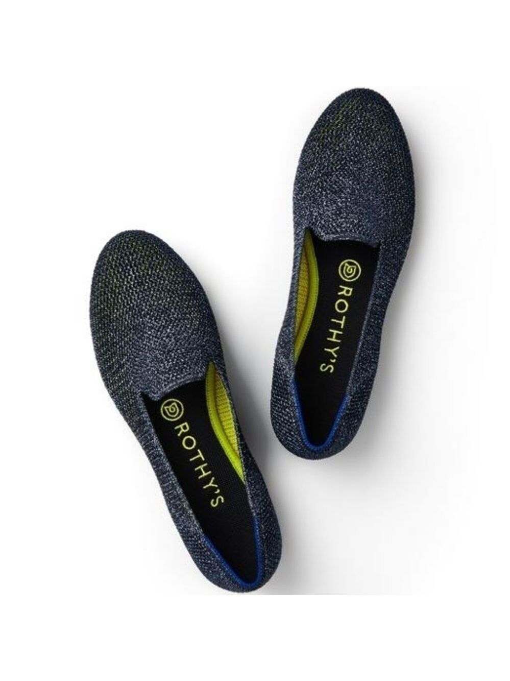 Rothy's Metallic Lattice Stitch 2019 holiday limited edition navy loafer…